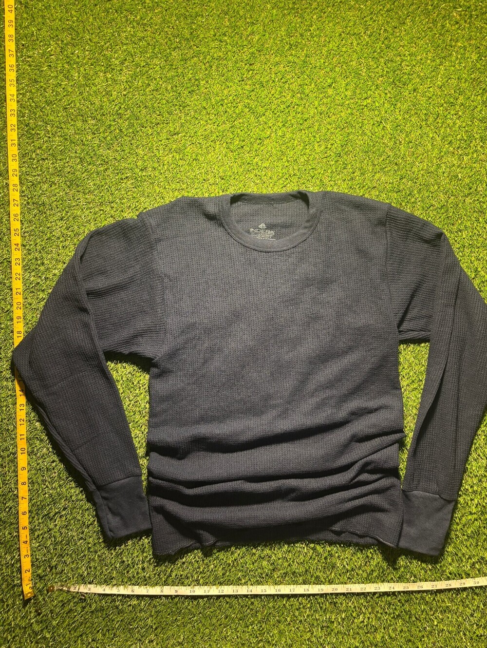 y2k black waffle knit thermal